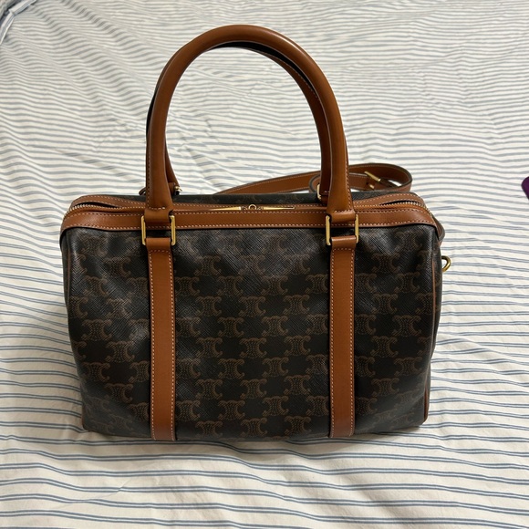 Celine 2019 Boston Bag in Triomphe Canvas - Picture 2 of 14